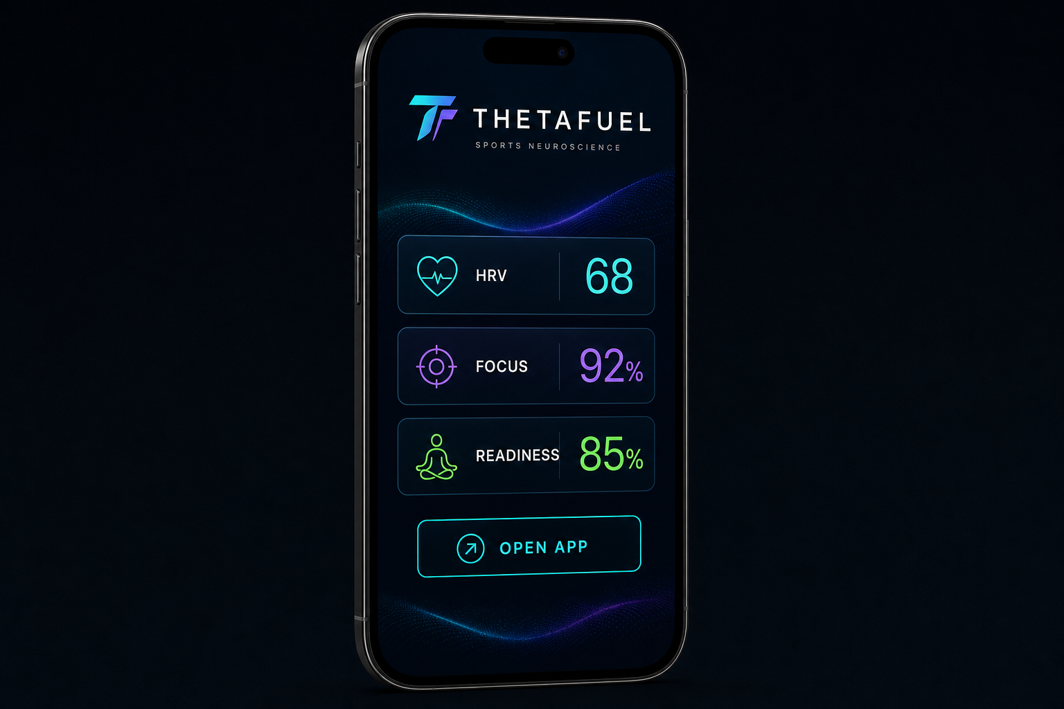 ThetaFuel app on an iPhone